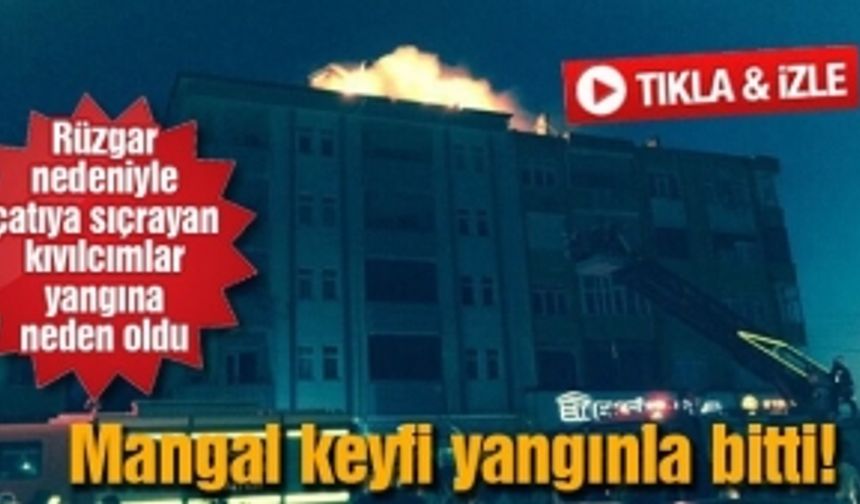 Mangal keyfi yangınla bitti!