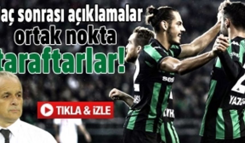 Sakaryaspor yönetim ve futbolcuları maç sonu taraftarı anlattılar