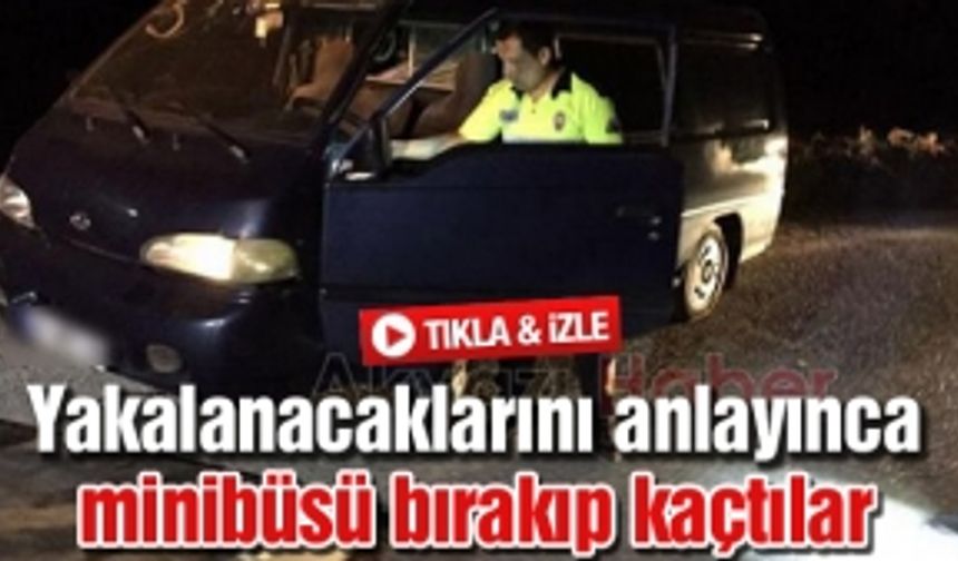 Yakalanacaklarını anlayınca aracı bırakıp kaçtılar