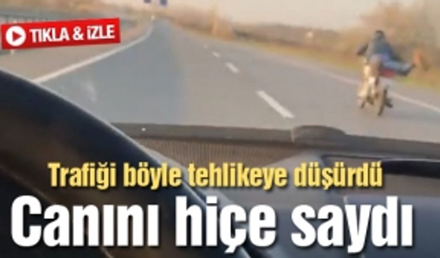 Trafiği böyle tehlikeye düşürdü