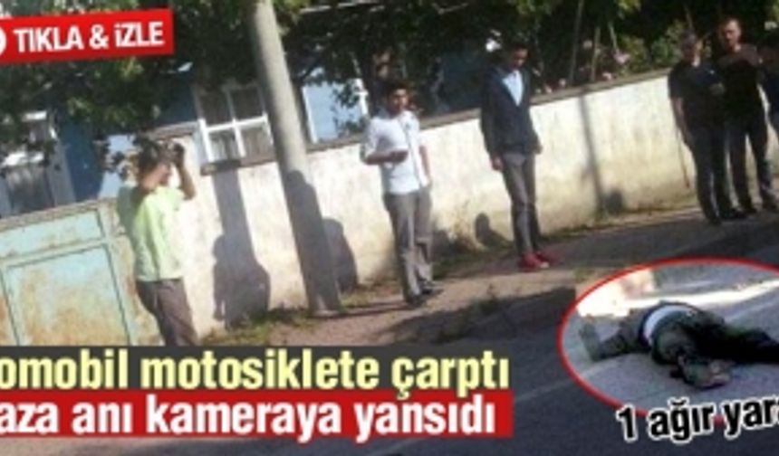 Otomobil motosiklete çarptı: 1 ağır yaralı