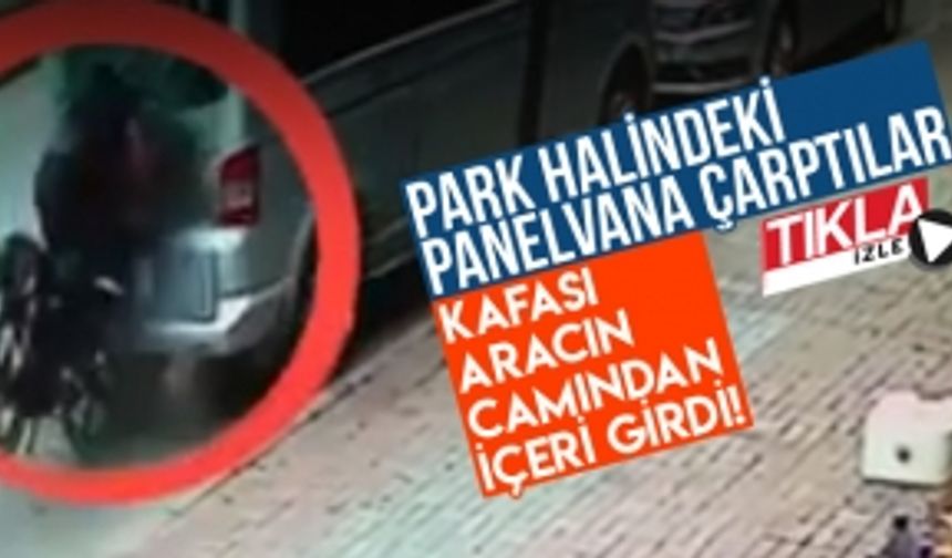 Kafası aracın camından içeri girdi!