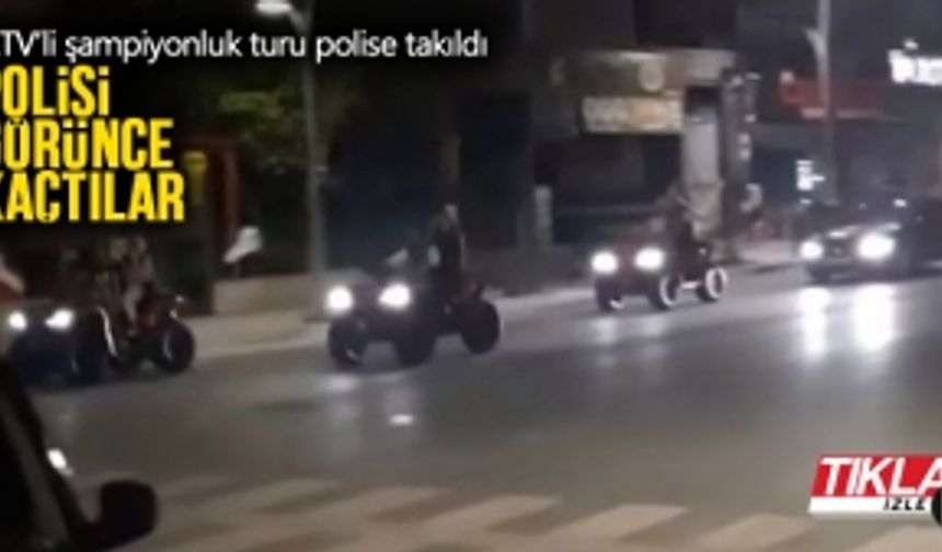 ATV’li şampiyonluk turu polise takıldı