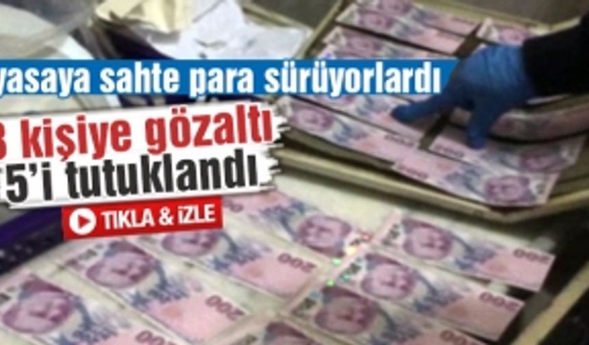 Piyasaya sahte para sürüyorlardı