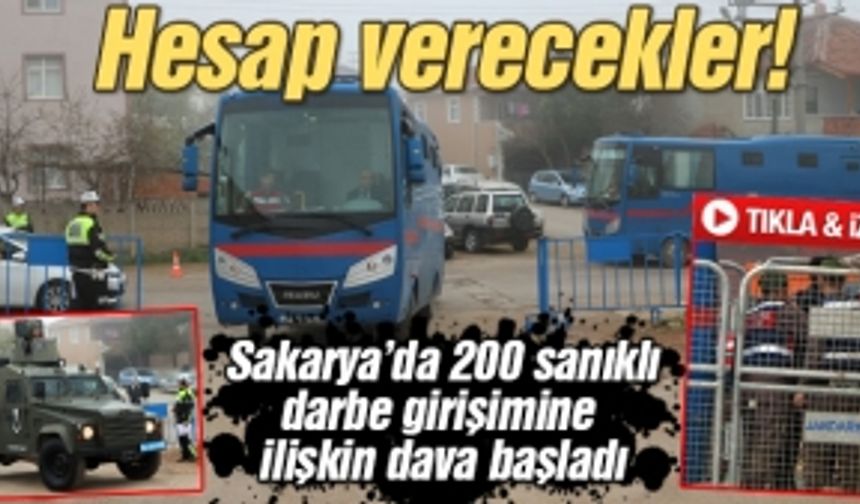 200 sanıklı darbe girişimine ilişkin dava başladı