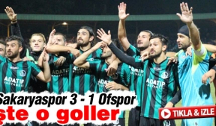 Sakaryaspor adım adım zirveye! 3-1 işte o goller