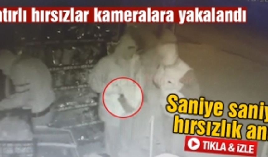 Satırlı hırsızlar kameralara yakalandı