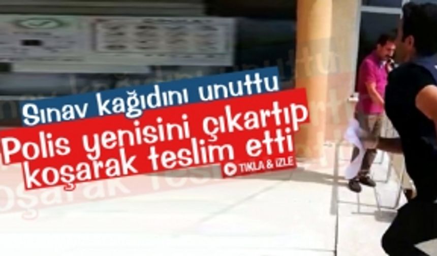 Sınav belgesini koşarak teslim ettiler