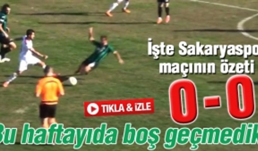 Sakaryaspor'un evinde Diyarbekirspor'u ağırladığı maçın özeti