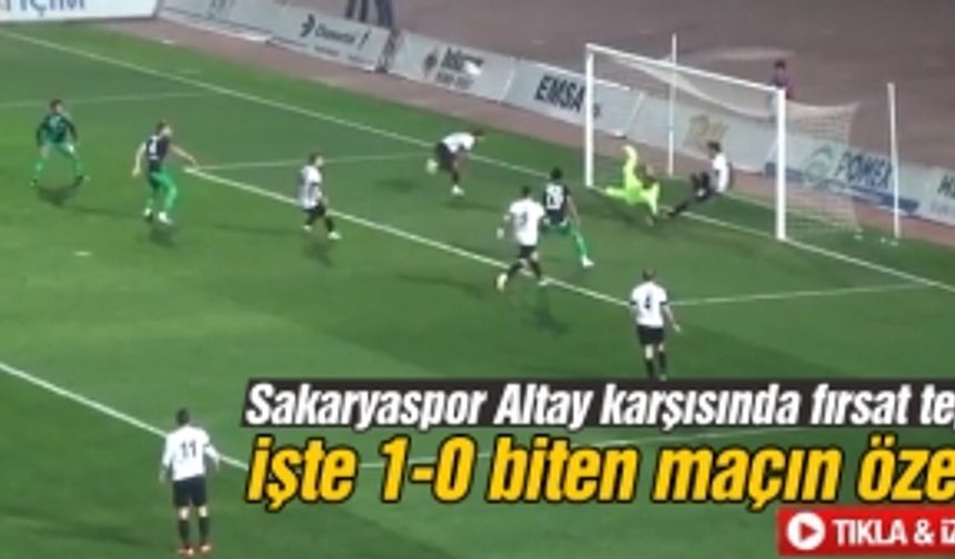 Sakaryaspor'un Altay deplasmanındaki maçın özeti