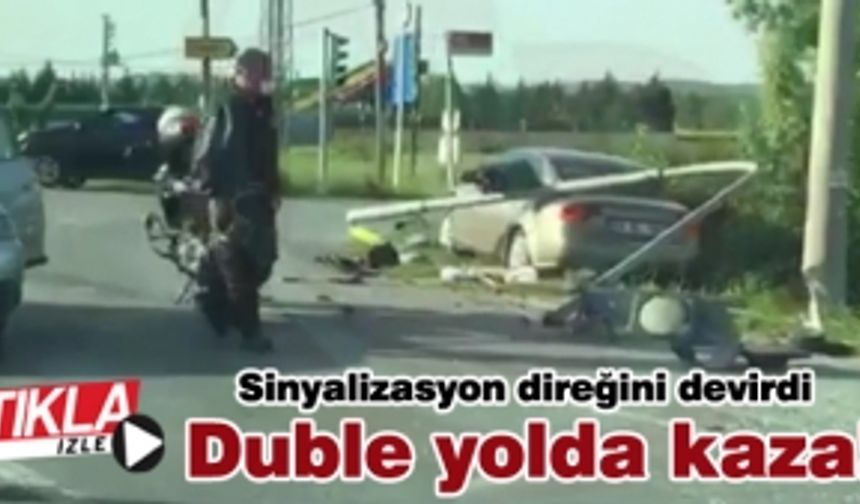 Duble yolda kaza!