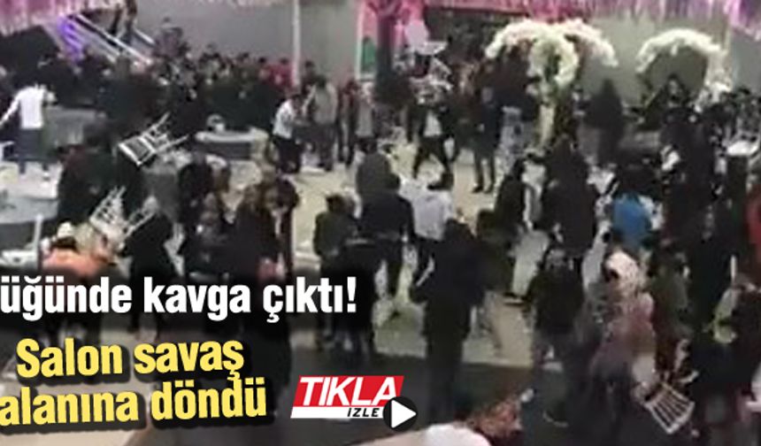 Düğünde kavga çıktı! Salon savaş alanına döndü