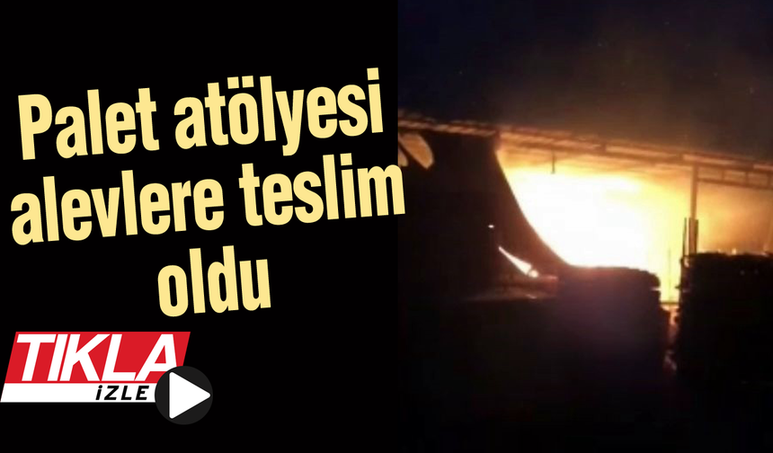 Palet atölyesi alevlere teslim oldu