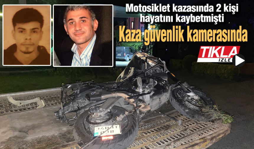 2 kişinin öldüğü motosiklet kazası güvenlik kamerasında!