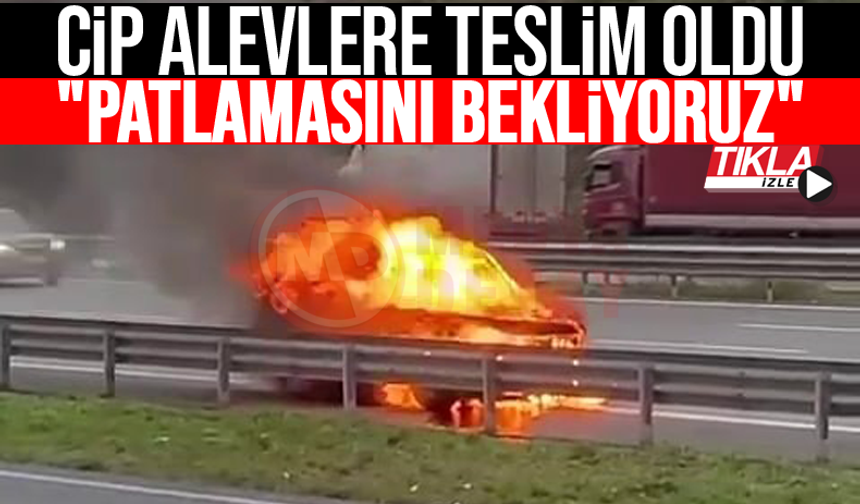 Alevlere teslim olan cipten geriye demir yığını kaldı