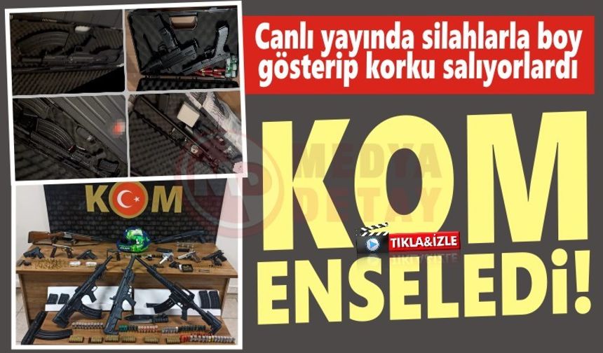 Canlı yayında silahlarla boy gösterip korku salıyorlardı!