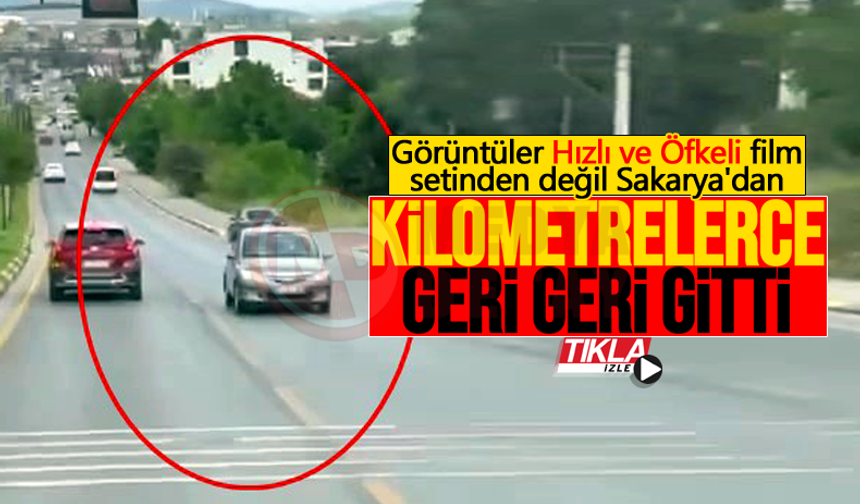 Trafikte kilometrelerce geri geri gitti