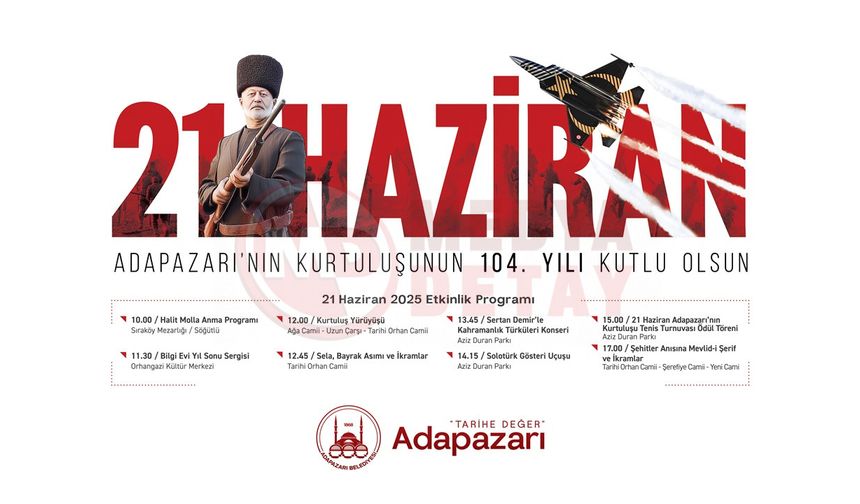 Adapazarı’nda Kurtuluşun 104. Yılı  coşkuyla kutlanacak