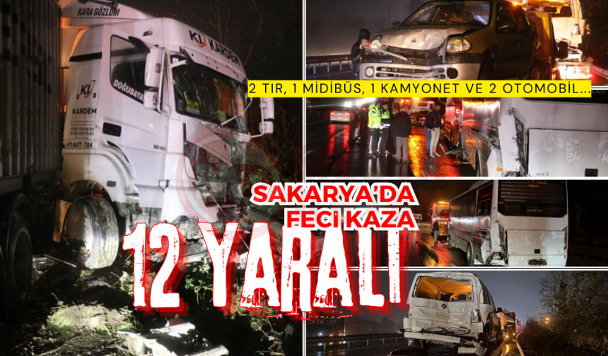 Sakarya'da feci kaza: 12 yaralı!