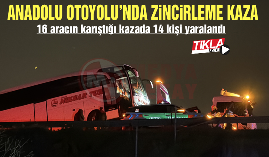 16 aracın karıştığı kazada 14 kişi yaralandı!