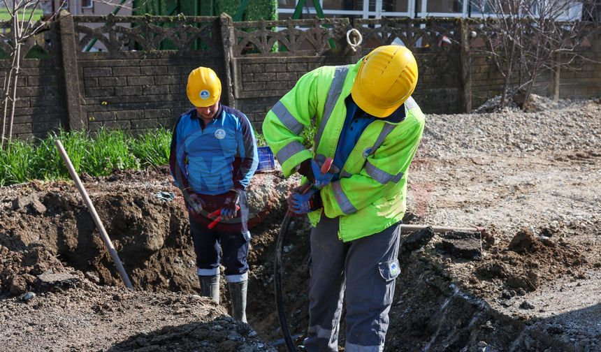 6 bin 400 metrelik hat sayesinde su kayıpları son buldu