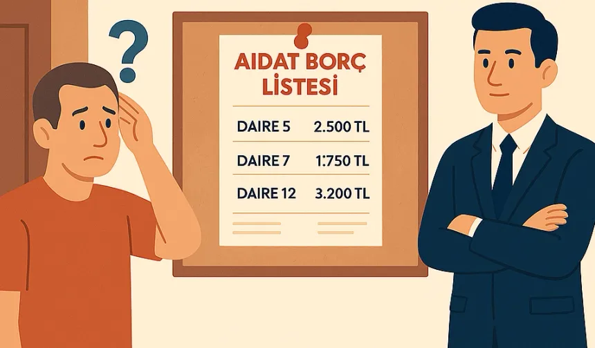 Aidat borç listesi asmak yasaklandı!