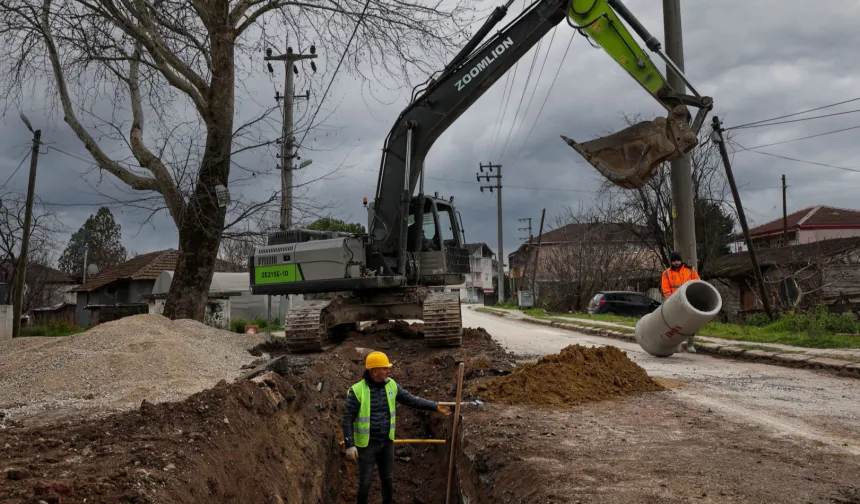 Karakamış'a 3 bin 500 metrelik yağmursuyu hattı