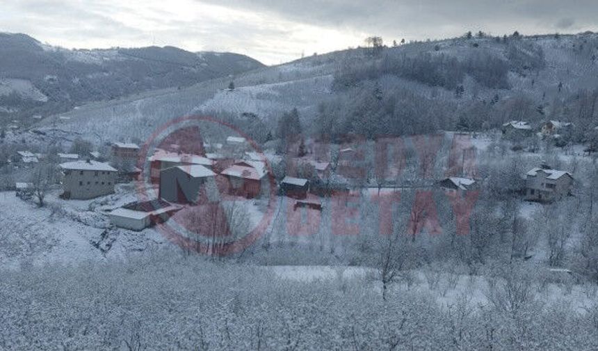 Sakarya'nın yüksek kesimlerine kar yağdı!