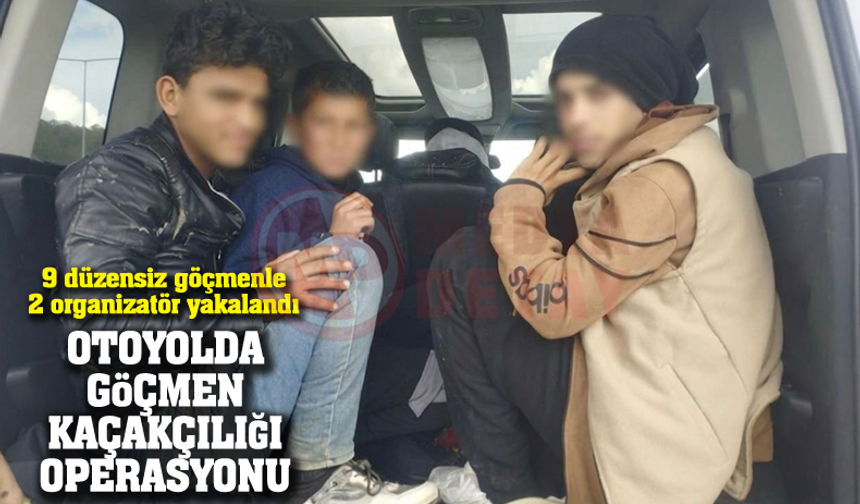 9 düzensiz göçmenle 2 organizatör yakalandı