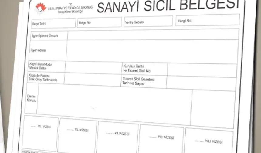 Sanayi Sicil Tebliği yenilendi!