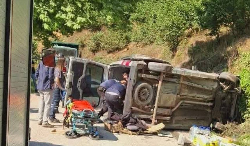 Otomobil kanala düştü! 1 yaralı