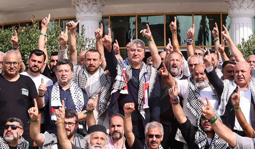 FİLİSTİN’E DAYANIŞMA  KONVOYU UĞURLANDI
