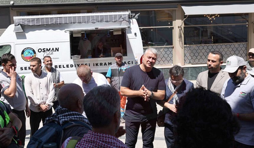 Başkan Çelik'ten Filistin Konvoyuna ziyaret