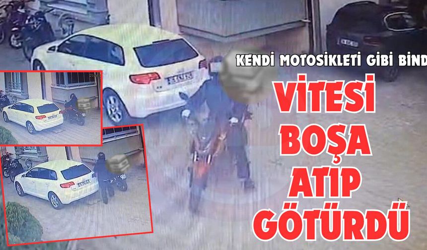 Kendi motosikleti gibi bindi