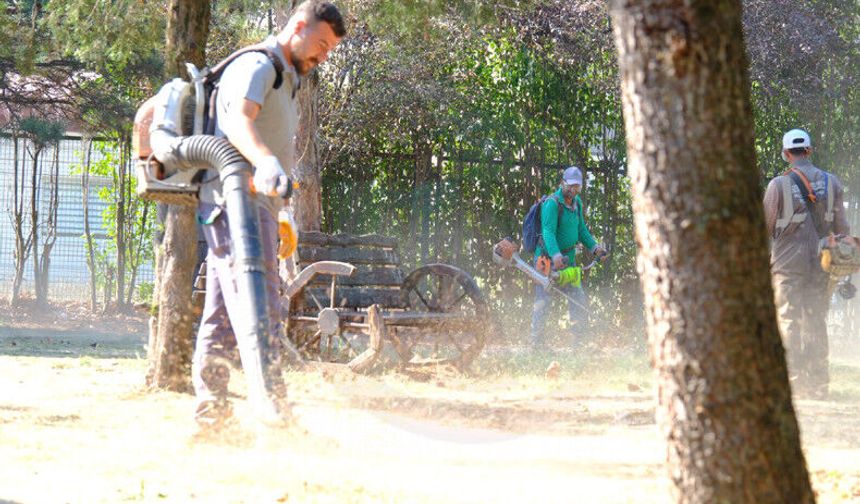 Okul bahçeleri yeni eğitim yılına hazırlanıyor