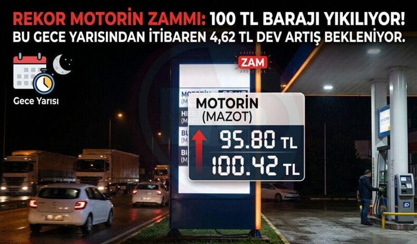 Motorine bir zam daha: 100 TL'nin üstüne çıkacak!
