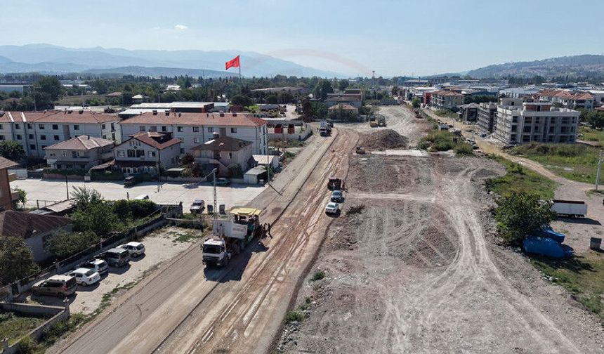 Hanlı-OSB arası duble yolda çalışmalar hızlandı