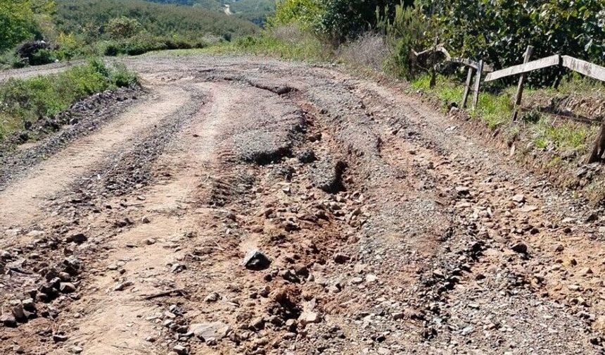 Yağmurda bozulan yol vatandaşı mağdur etti