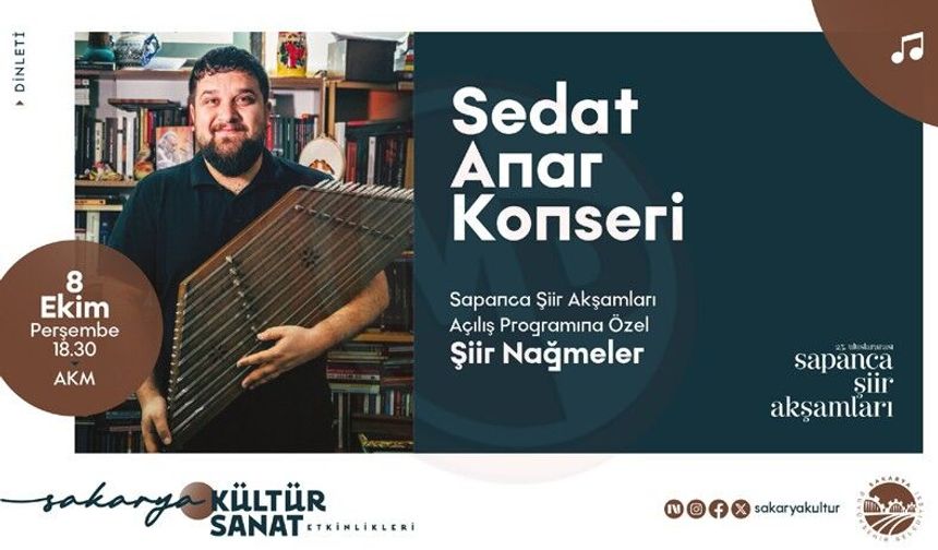 25. Uluslararası Sapanca Şiir Akşamları AKM’de başlıyor