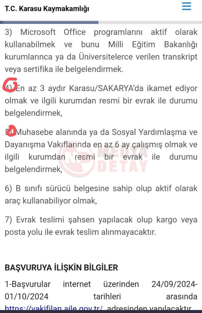 Karasu Kaymakamligi Kisiye Ozel Is Ilani (2)