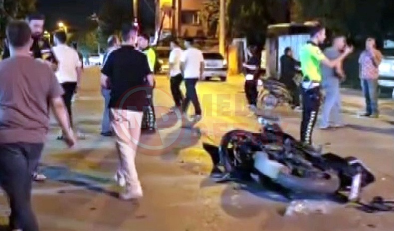 Motosiklet Surucusu Metrelerce Savruldu (1)