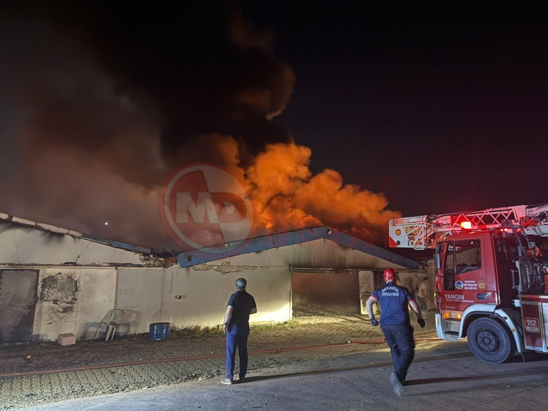 Yanan Fabrikadan Geriye Demir Yigini Kaldi (3)