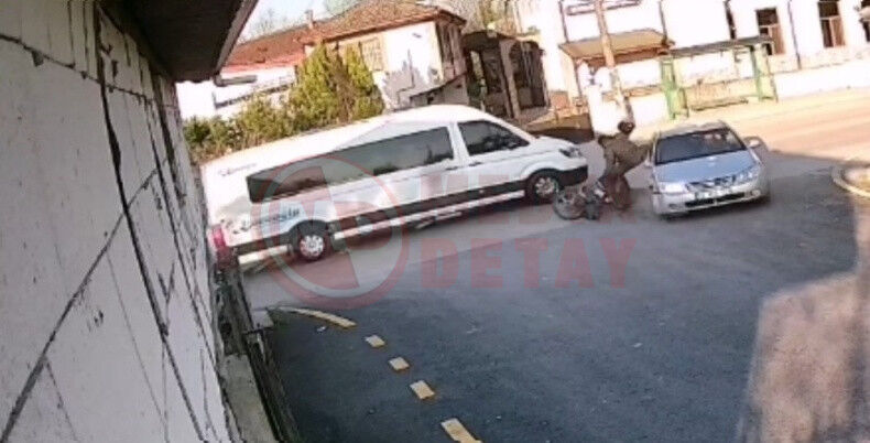 Hatali Sollayan Motosiklet Otomobile Carpti