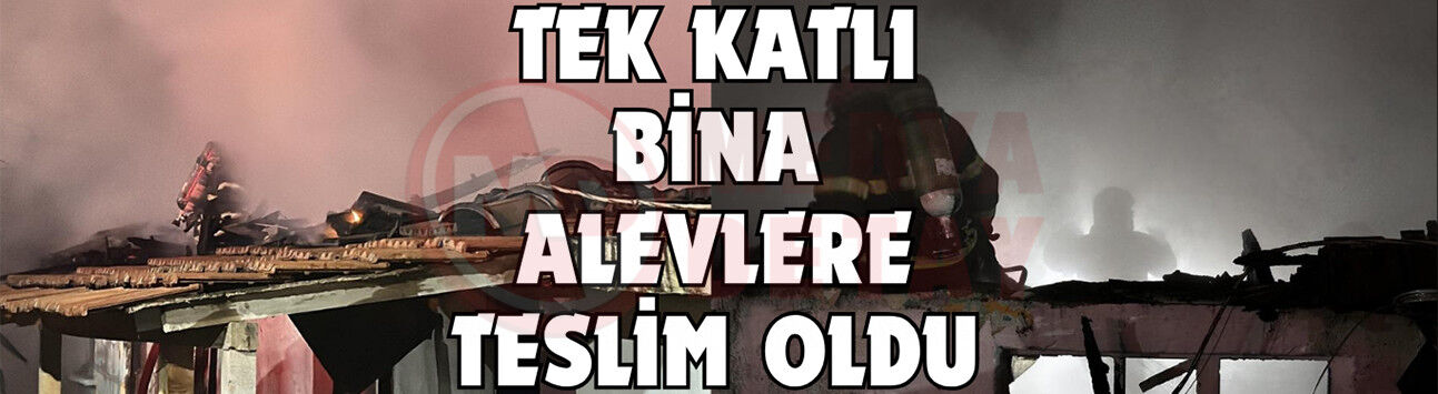 Tek katlı bina alevlere teslim oldu