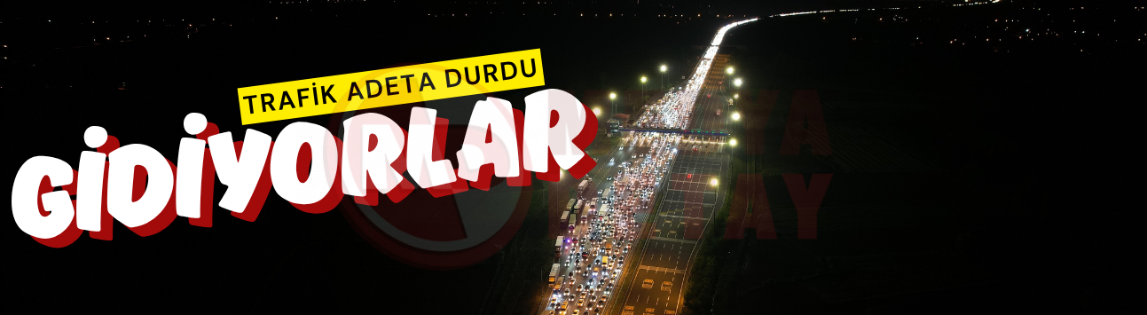 Otoyolların kesişim noktasında trafik durdu