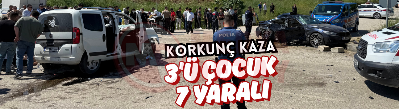 Korkunç kaza: 3'ü çocuk 7 yaralı!