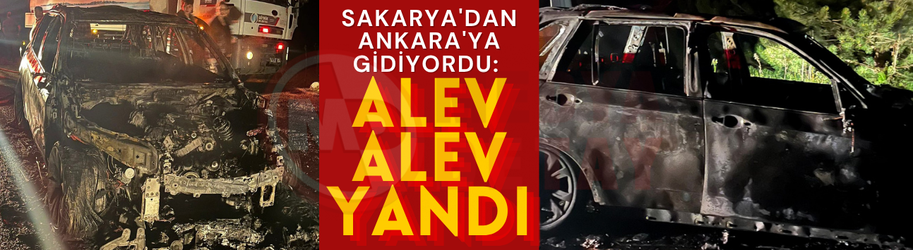 Sakarya'dan Ankara'ya gidiyordu: Alev alev yandı