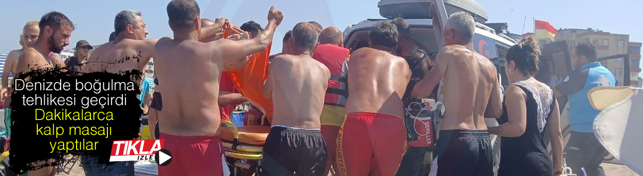 Boğulma tehlikesi geçiren adama dakikalarca kalp masajı yaptılar