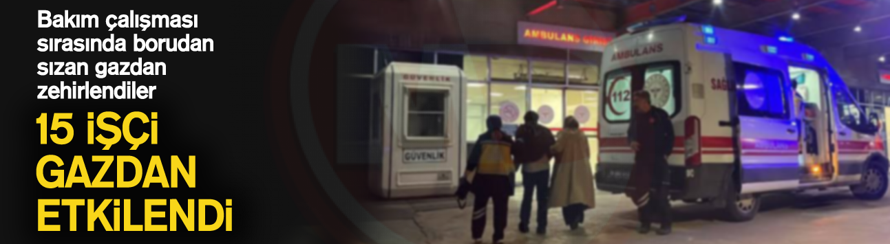 15 İşçi gazdan etkilendi