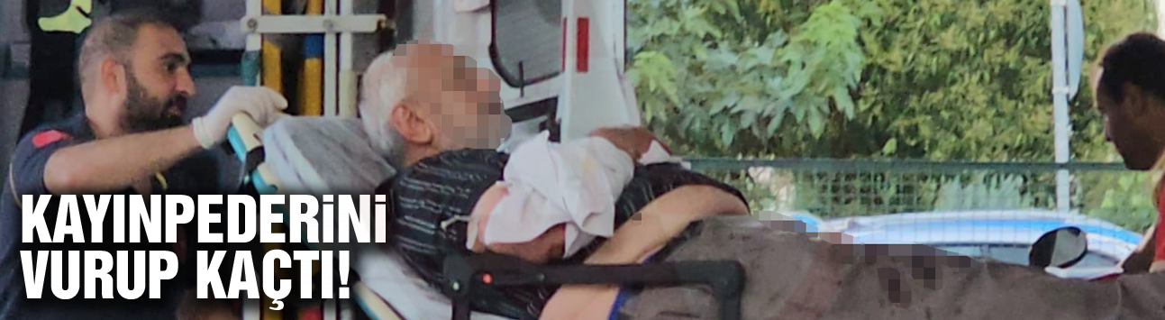 Kayınpederini vurup kaçtı!